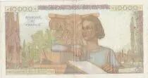 Frankreich 10000 Francs - Young woman with book and globe - 04-09-1952 - Serial S.2935