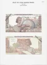 Frankreich 10000 Francs G&eacute;nie Fran&ccedil;ais - Specimen sheet - 1967