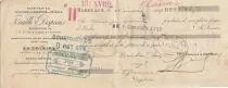 Frankreich 12.5 francs - Bank cheque receipt - Fenaille & Despeaux - 1907