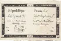 Frankreich 125 Livres - 7 Vend&eacute;miaire An II - 1793 - Sign. Valli&egrave;re - Serial 13