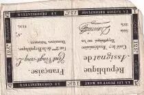 Frankreich 125 Livres - 7 Vend&eacute;miaire An II - 1793 - VG to F- Sign. Du Laurent