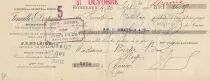Frankreich 14.25 francs - Bank cheque receipt - Fenaille et Despeaux - 31-10-1908