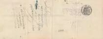 Frankreich 14.25 francs - Bank cheque receipt - Fenaille et Despeaux - 31-10-1908
