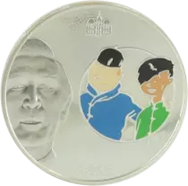 Frankreich 1.5 Euros - Tintin and Chang - 2007 - Colorized - Silver - Struck BE - with box and certificate
