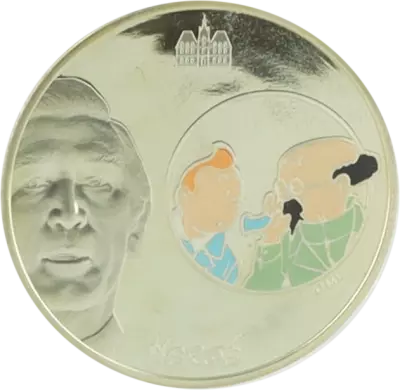 Frankreich 1.5 Euros - Tintin and Professor Sunflower - 2007 - Colored - Silver - Struck BE - with box and certificate