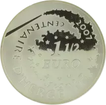 Frankreich 1.5 Euros - Tintin and Professor Sunflower - 2007 - Colored - Silver - Struck BE - with box and certificate