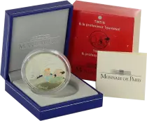 Frankreich 1.5 Euros - Tintin and Professor Sunflower - 2007 - Colored - Silver - Struck BE - with box and certificate