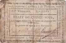 Frankreich 15 Sous - Aisne - Plomion - 1792
