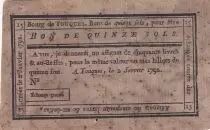 Frankreich 15 Sous - Calvados - Bourg de Touques - 02-01-1792