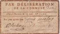 Frankreich 15 Sous - Gard - Commune de Uz&egrave;s - 1791