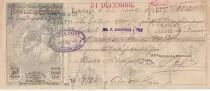 Frankreich 15.25 francs - Bank cheque receipt - Fenaille & Despeaux - 1901