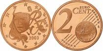 Frankreich 2 cent 2003 ? Proof (BE) ? From Official Set