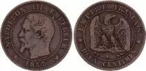 Frankreich 2 Centimes Napoleon III - Nude Head - 1857 W Lille