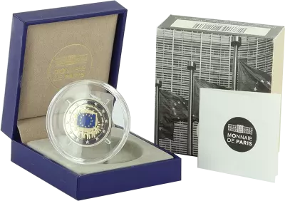Frankreich 2 Euros European Flag - 2015 - Proof with certificate