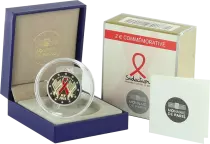Frankreich 2 Euros Sidaction - 2014 - Proof with certificate