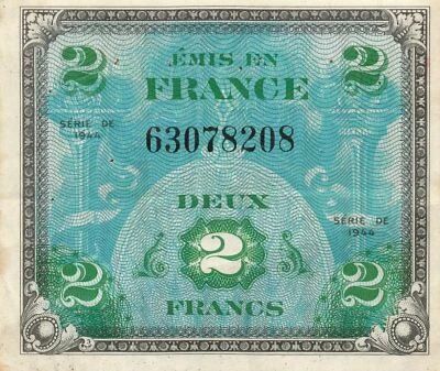 Frankreich 2 Francs - Allied Military Currency - 1944 - No Serial