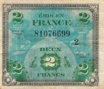 Frankreich 2 Francs - Allied Military Currency - 1944 - Serial 2