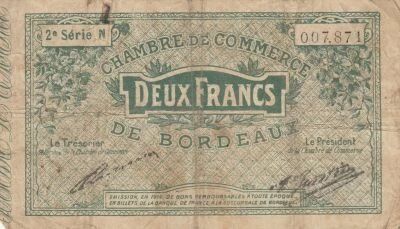 Frankreich 2 Francs - Chamber of Commerce - Bordeaux - 1914