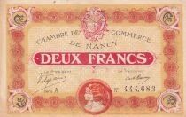 Frankreich 2 Francs - Chamber of Commerce - Nancy - 11-11-1918 - S&eacute;rie A