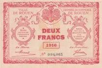 Frankreich 2 Francs - Chambre de commerce - Rouen - 1916 - Small Number