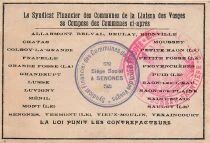 Frankreich 2 Francs - Cities of Vosges - 14-08-1916 - Serial 1