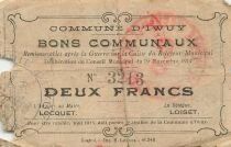 Frankreich 2 Francs - City of Iwuy - 19-11-1914
