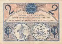 Frankreich 2 Francs - Paris Chamber of Commerce - 1920 - Serial SA.45