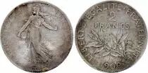 Frankreich 2 Francs - Semeuse - 1900 - Silver