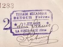 Frankreich 2 Francs - Tissage M�canique - La Fert�-Mac� - 1915 - P.61.07