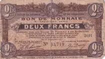 Frankreich 2 Francs - Ville -  Roubaix-Tourcoing  - 1917 -  13&egrave;me s&eacute;rie