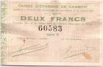 Frankreich 2 Francs Cambrai Caisse d&acute;Epargne