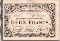 Frankreich 2 Francs Cambrai City - 1916