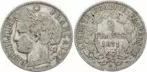Frankreich 2 Francs Ceres - 1871 Small A Paris - Silver
