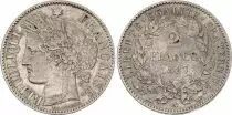 Frankreich 2 Francs Ceres - 1887 A Paris Silver
