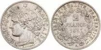 Frankreich 2 Francs Ceres - 1887 A Paris Silver