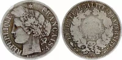 Frankreich 2 Francs Ceres - II e R�publique 1851 A Paris - Good - Silver - KM.760