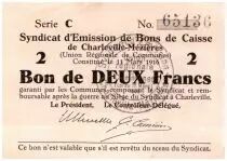 Frankreich 2 Francs Charleville-M&eacute;zi&egrave;res Cities - Charleville-M&eacute;zi&egrave;res - 1916