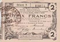 Frankreich 2 Francs Fourmies City - 1917