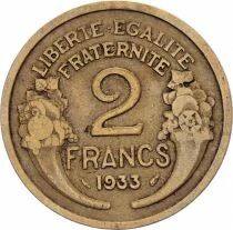 Frankreich 2 Francs Laureate head -1933