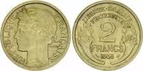 Frankreich 2 Francs Laureate head -1935