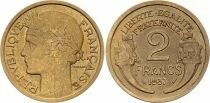 Frankreich 2 Francs Laureate head -1937