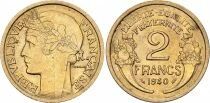 Frankreich 2 Francs Laureate head -1940