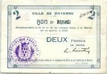 Frankreich 2 Francs Mayenne City