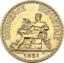 Frankreich 2 Francs Mercury Seated - 1921