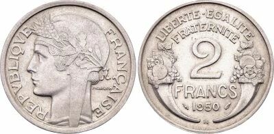 Frankreich 2 Francs Morlon - 1950