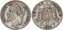 Frankreich 2 Francs Napoleon III - 1866 BB Strasbourg