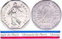 Frankreich 2 Francs Pi�fort 1980 - Silver