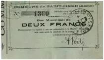 Frankreich 2 Francs Saint-Simon City - 1914