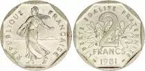 Frankreich 2 Francs Seed sower - 1981 - VF
