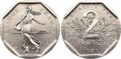 Frankreich 2 Francs Seed sower - 1985